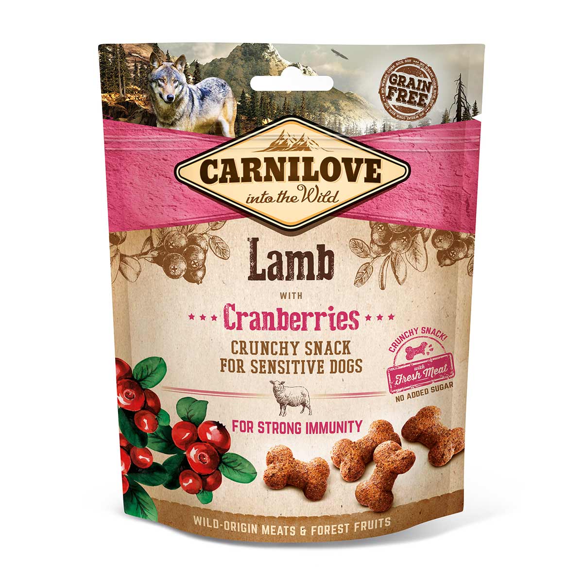 Carnilove Dog – Crunchy Snack – Lamb with Cranberries 200g