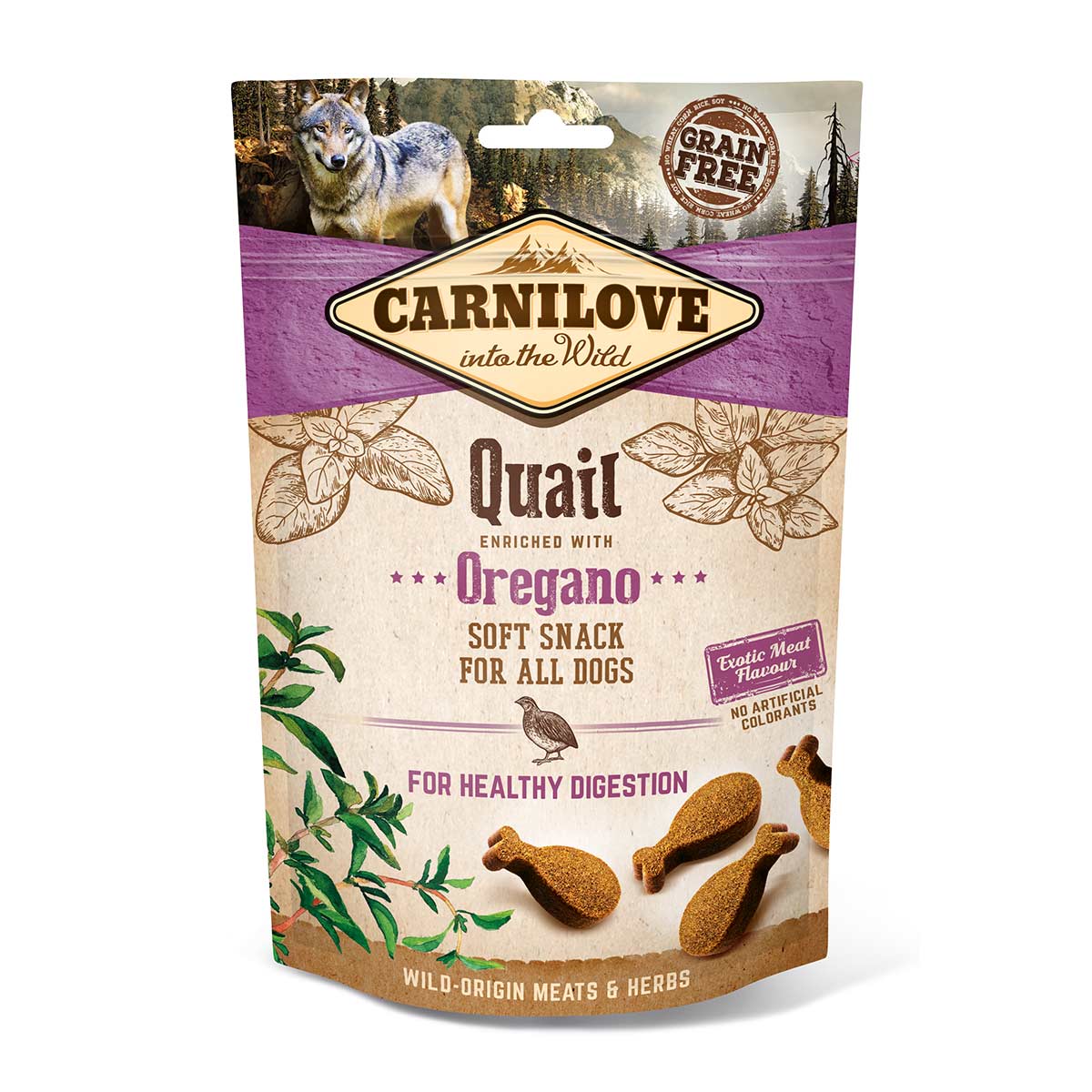 Carnilove Dog – Soft Snack – Quail with Oregano 200g