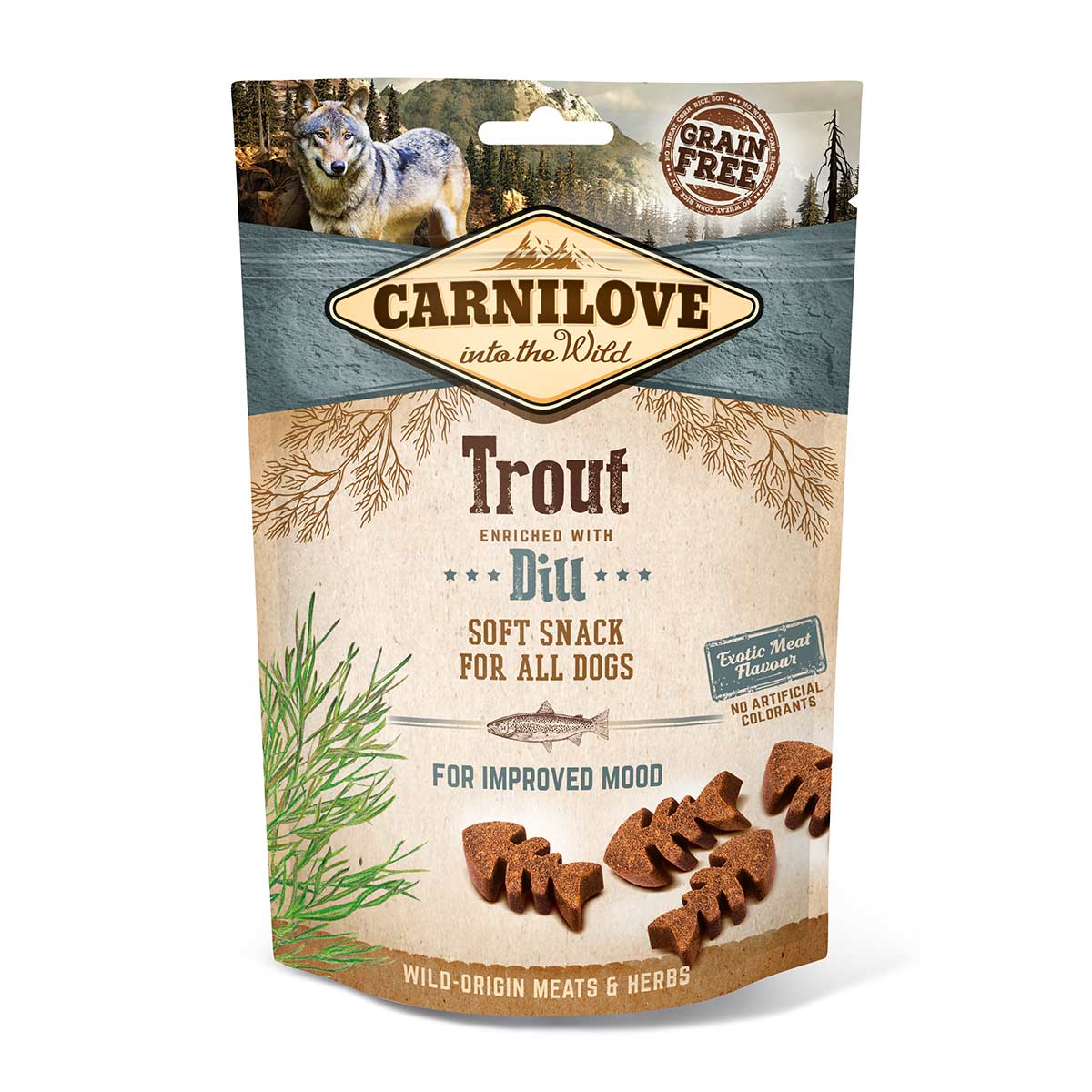 Carnilove Dog – Soft Snack – Trout with Dill 200g