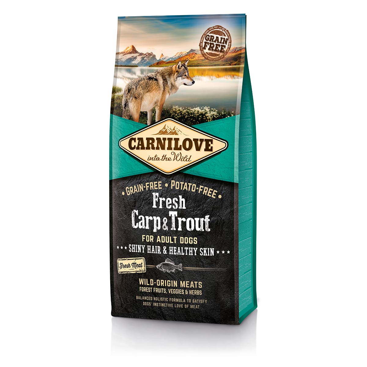 Carnilove Dog Adult Fresh – kapr a pstruh, 12 kg