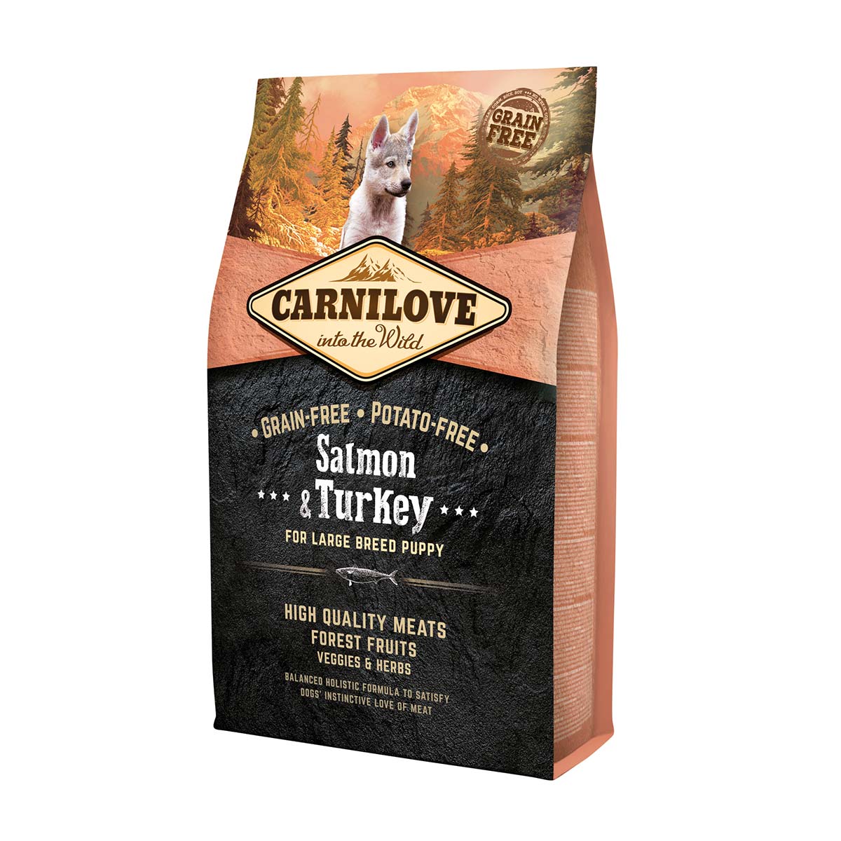 Levně Carnilove Dog Puppy Large Breed – losos a krocan, 4 kg