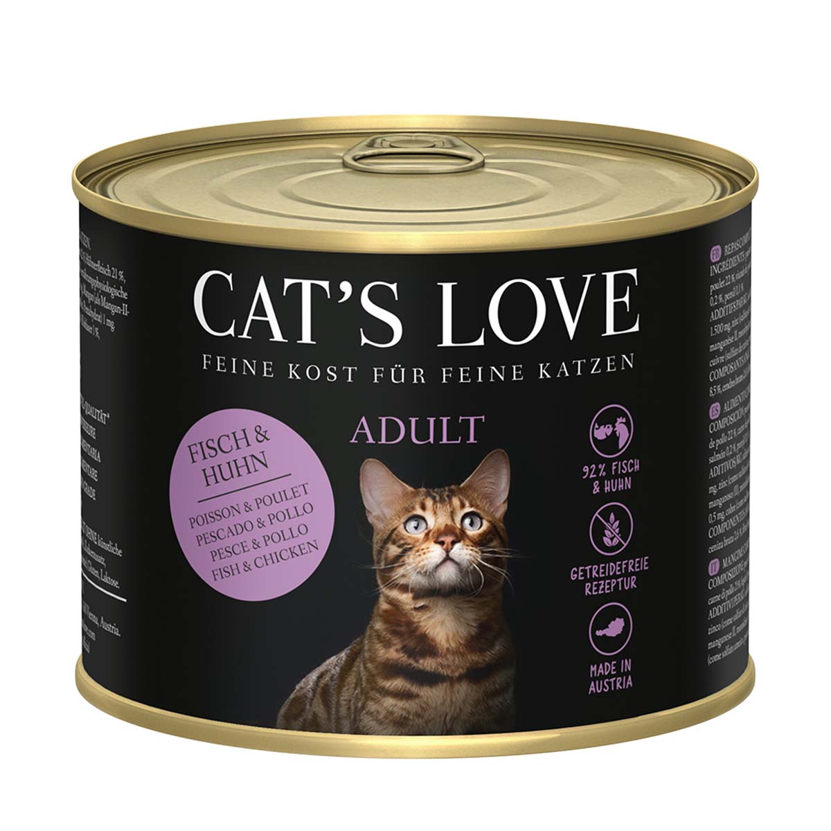 Cat's Love Nassfutter Fisch und Huhn mit Petersilie und Lachsöl