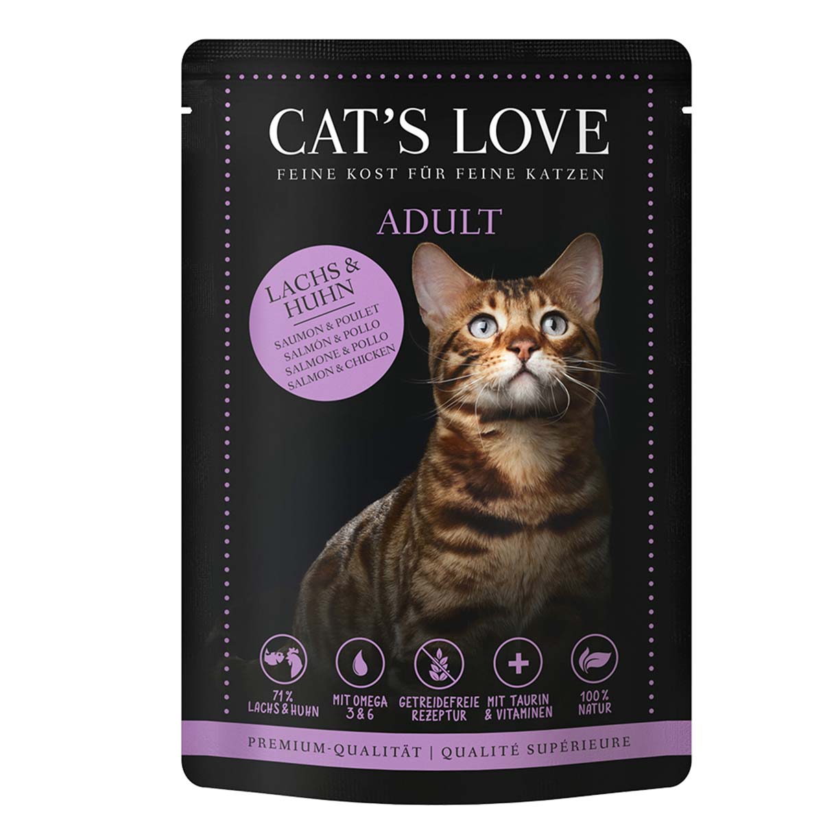 Cat's Love Nassfutter Lachs &amp; Huhn mit Petersilie &amp; Lachsöl
