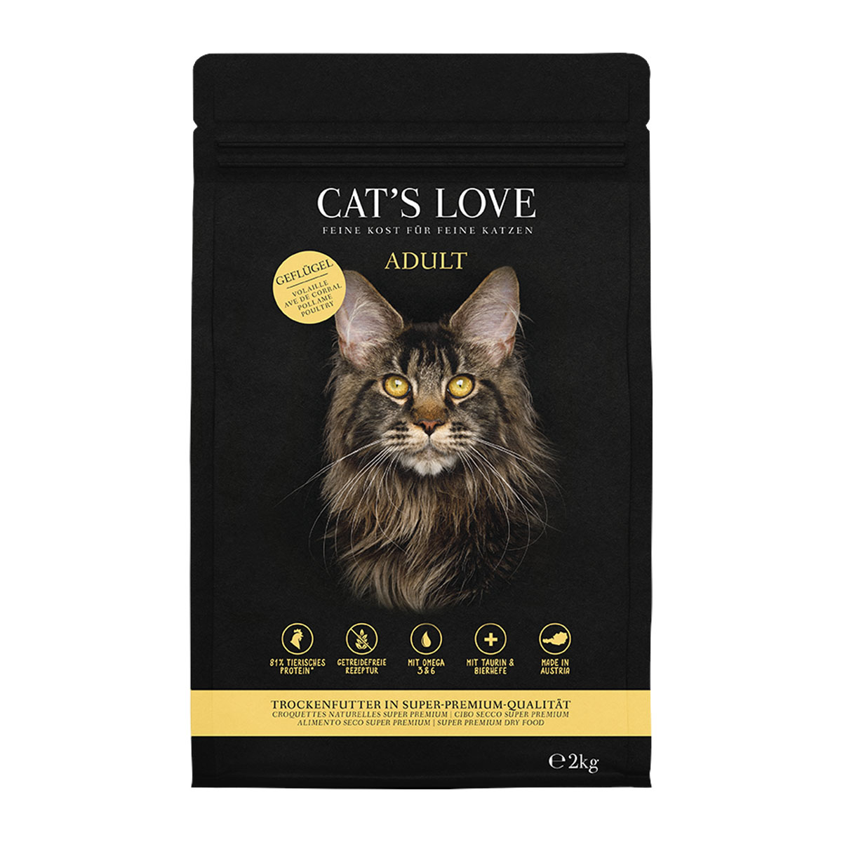 Levně CAT'S LOVE granule Adult drůbeží 2 kg