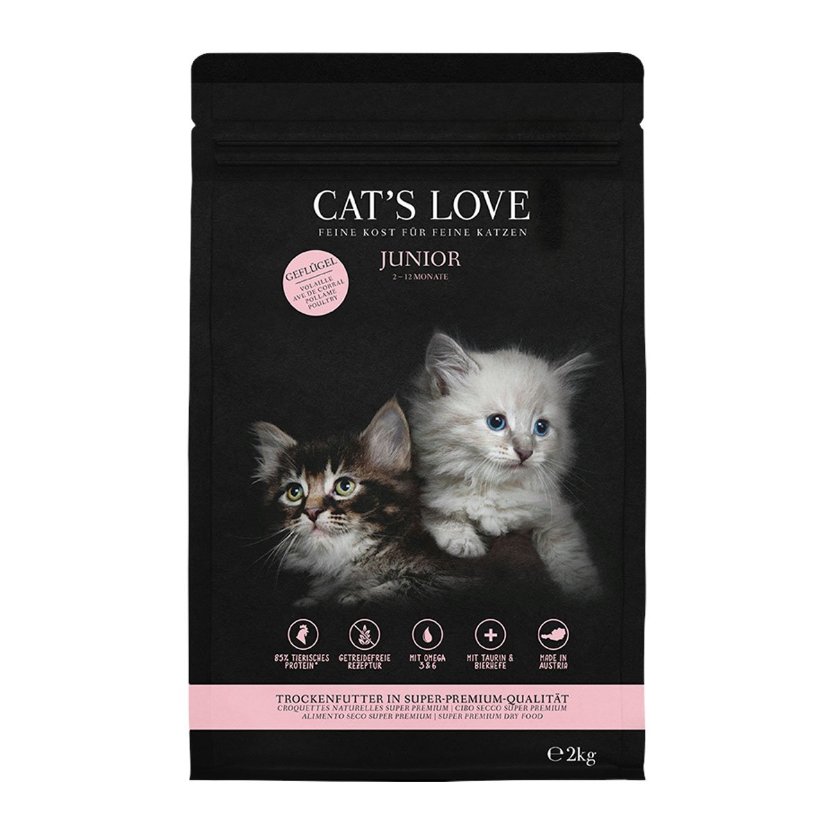 Levně CAT'S LOVE granule Junior drůbeží 2 kg