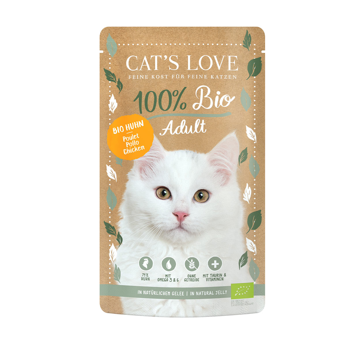 Levně Cat's Love ADULT BIO kuře 6× 100 g