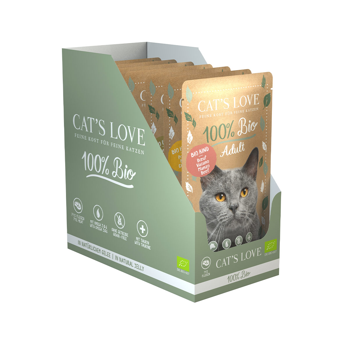 Levně Cat's Love ADULT BIO multipack 6× 100 g