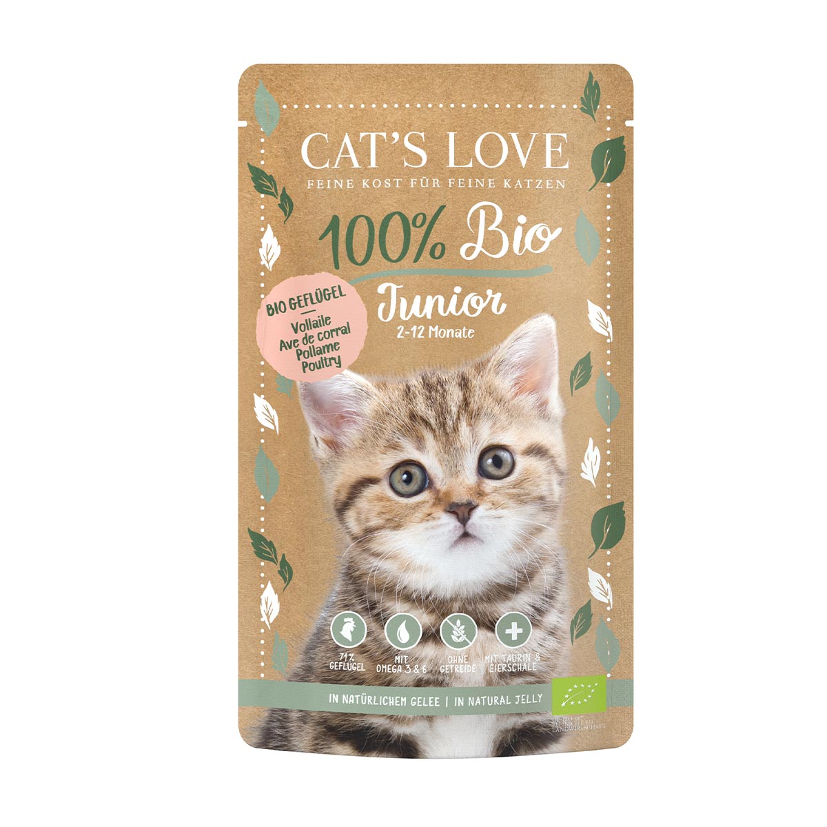 Cat's Love JUNIOR BIO drůbeží 6× 100 g