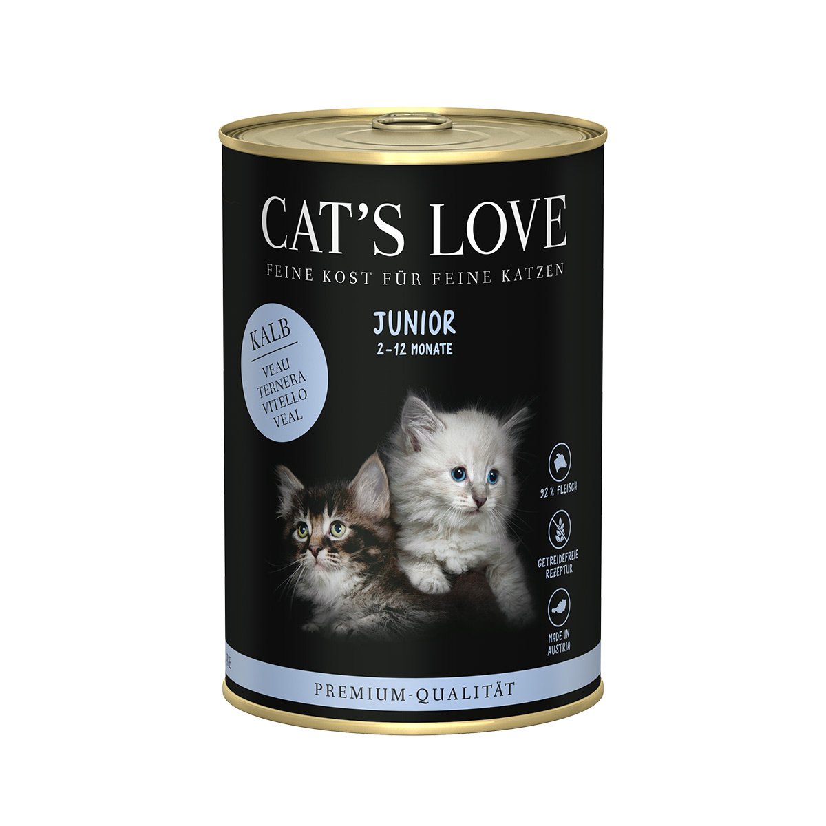 Levně Cat's Love Junior telecí 6 × 400 g