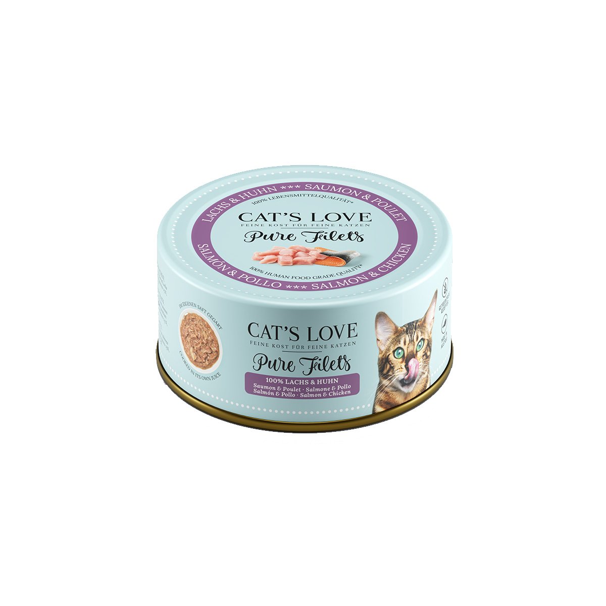 Cat's Love Pure Filets kuře a losos 6× 100 g