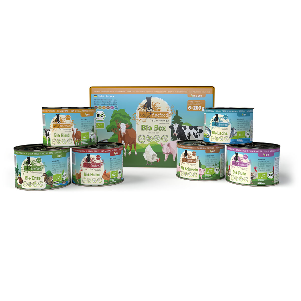 catz finefood Bio, kombinované balení 6× 200 g