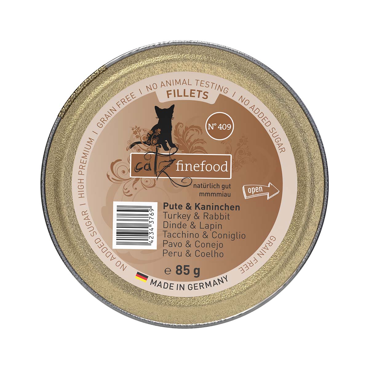 catz finefood Fillets N°409 s krůtím, kuřecím a králičím masem v želé 12 × 85 g