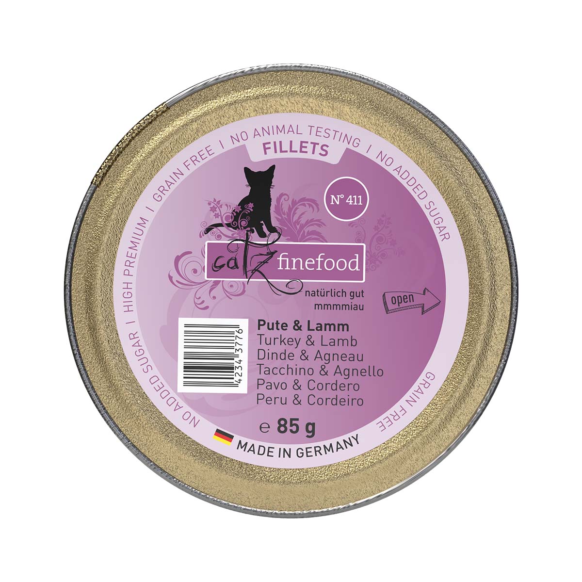 catz finefood Fillets N°411 s krůtím, kuřecím a jehněcím masem v želé 12 × 85 g