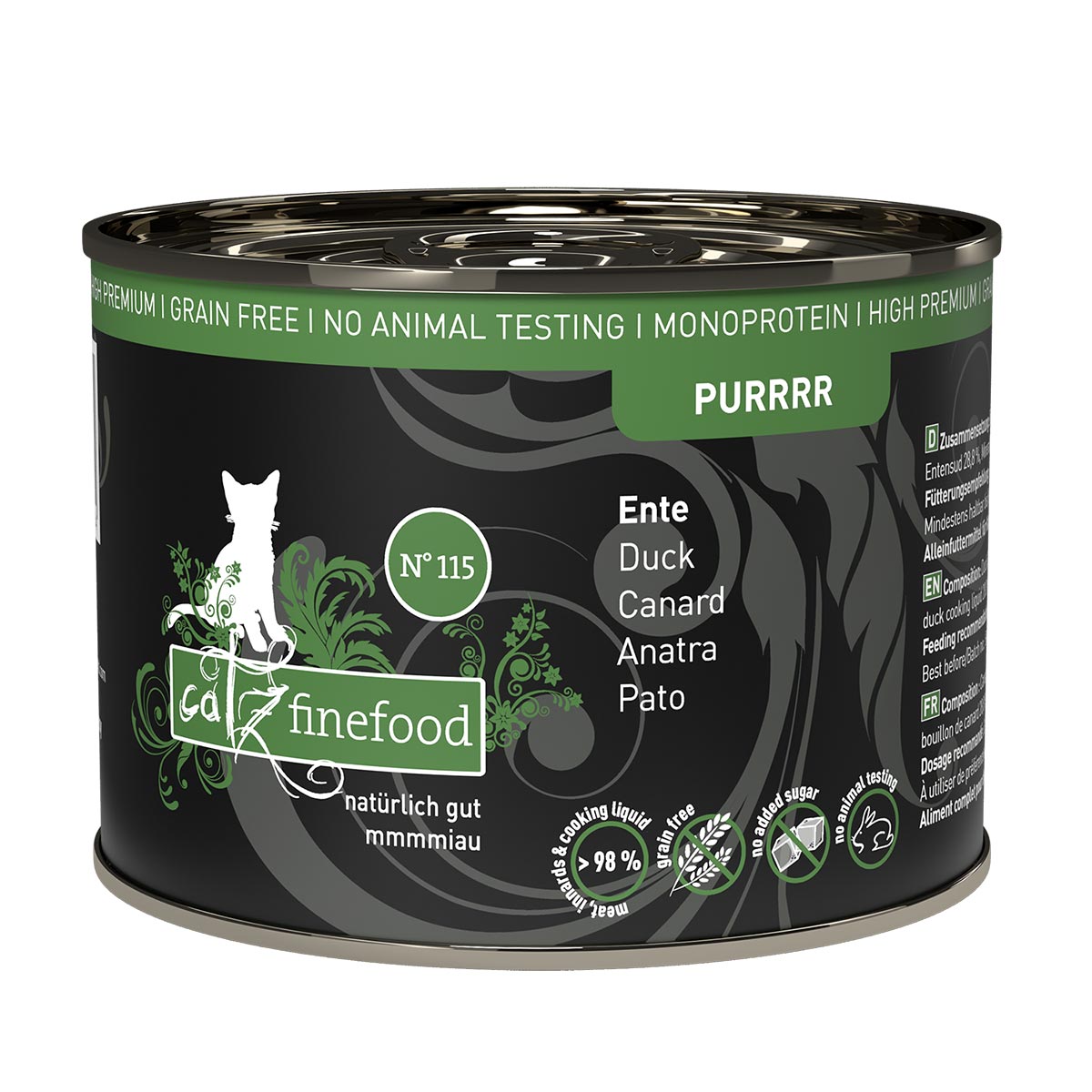 Levně catz finefood Purrrr N° 115 kachna 6× 200 g