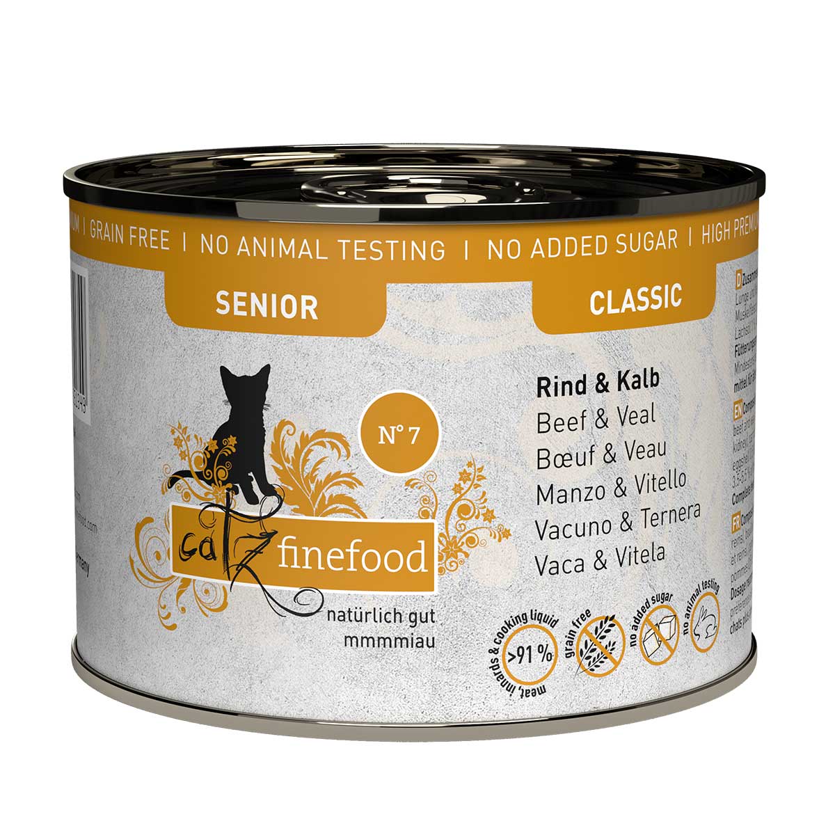 catz finefood Senior No. 07 hovězí a telecí maso 6 × 200 g