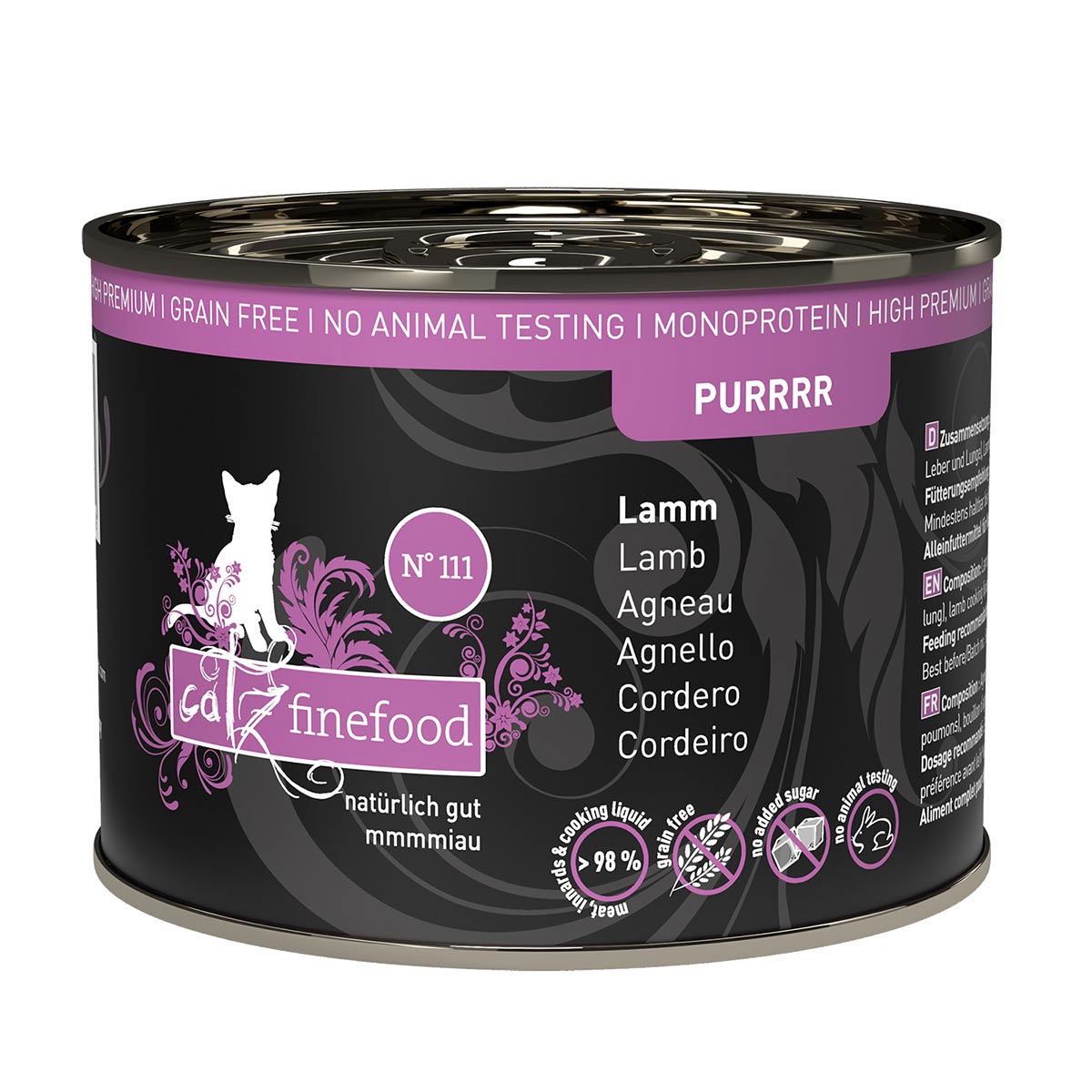 Levně Catz finefood Purrrr No.111 jehněčí 24 × 200 g