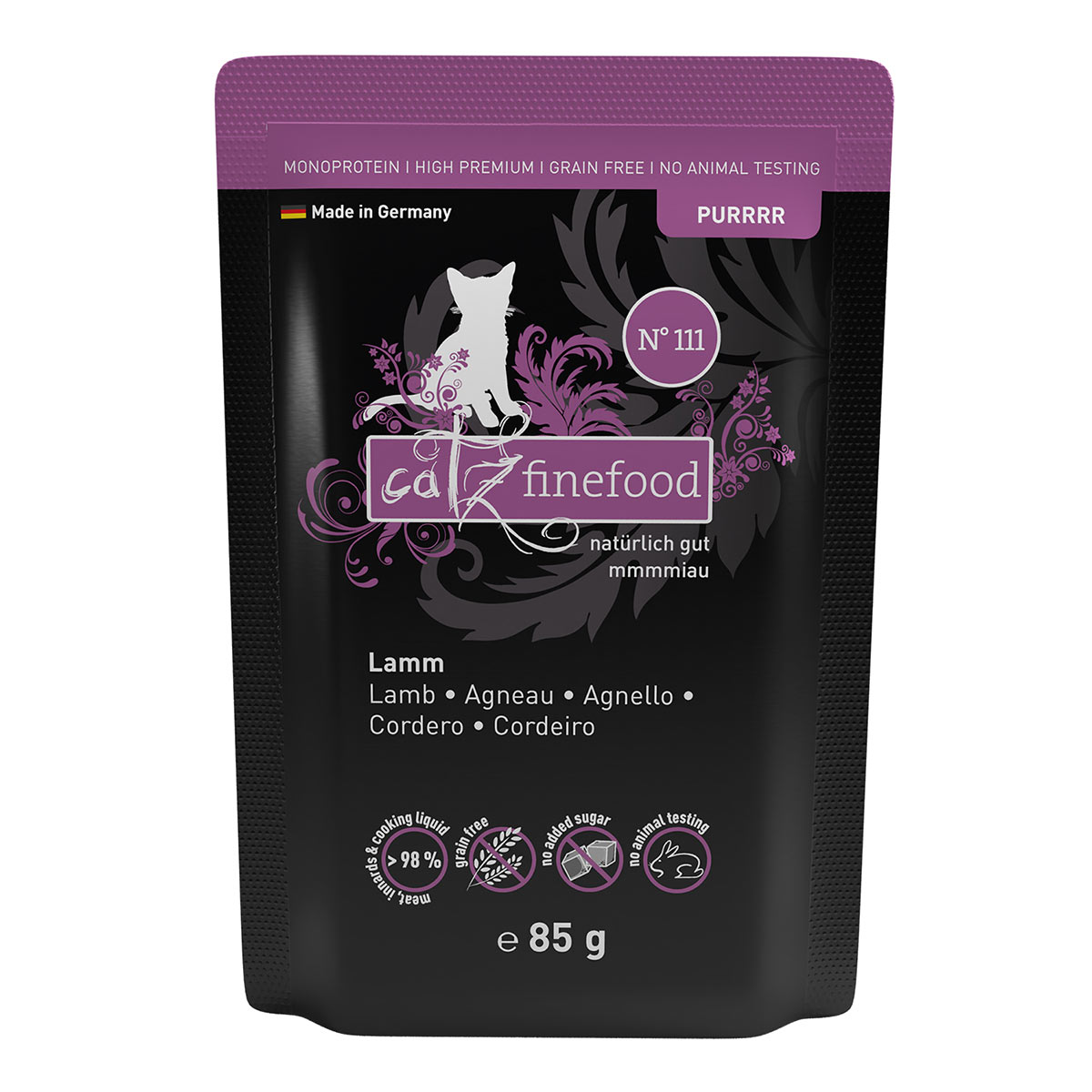 Levně Catz finefood Purrrr No.111 jehněčí, 16 x 85 g