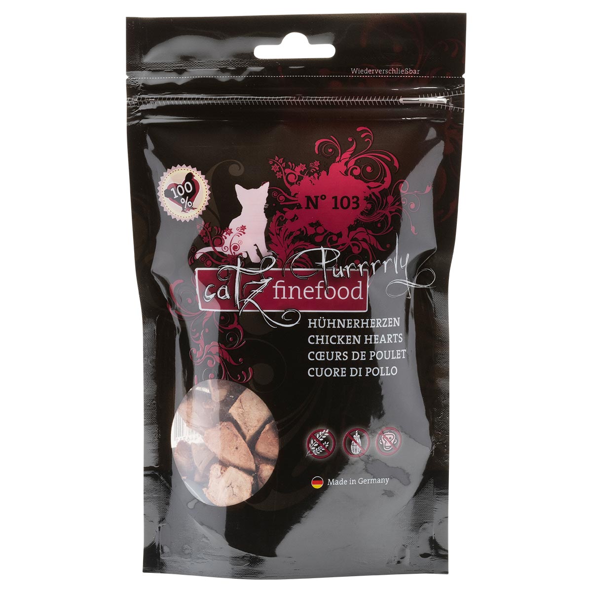 catz finefood Purrrrly No.103 kuřecí srdíčka 45 g