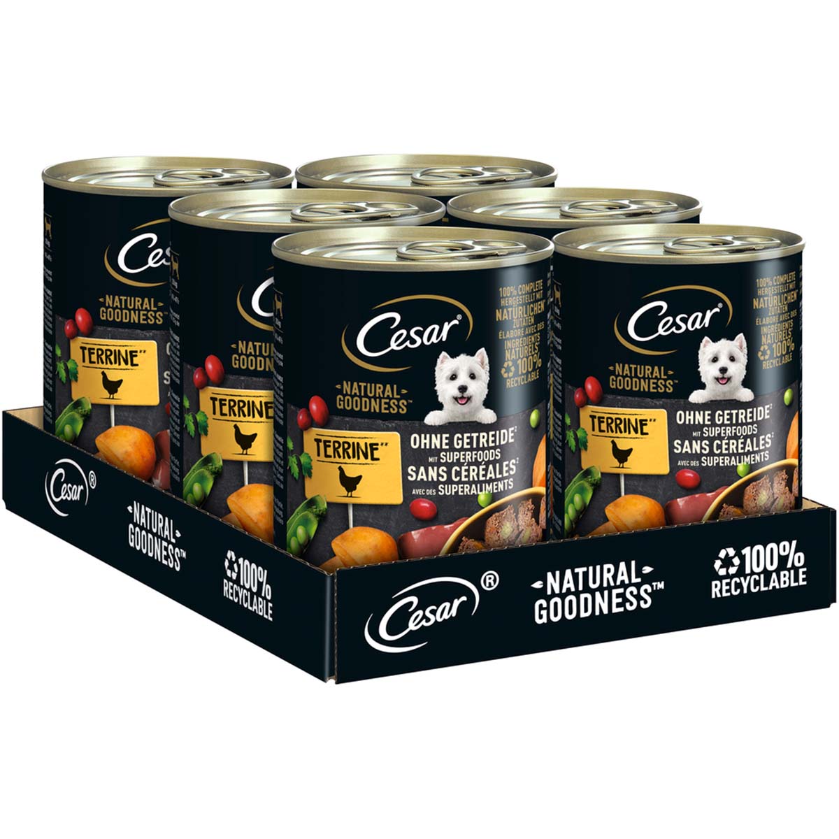 Levně CESAR NATURAL GOODNESS kuřecí 6× 400 g