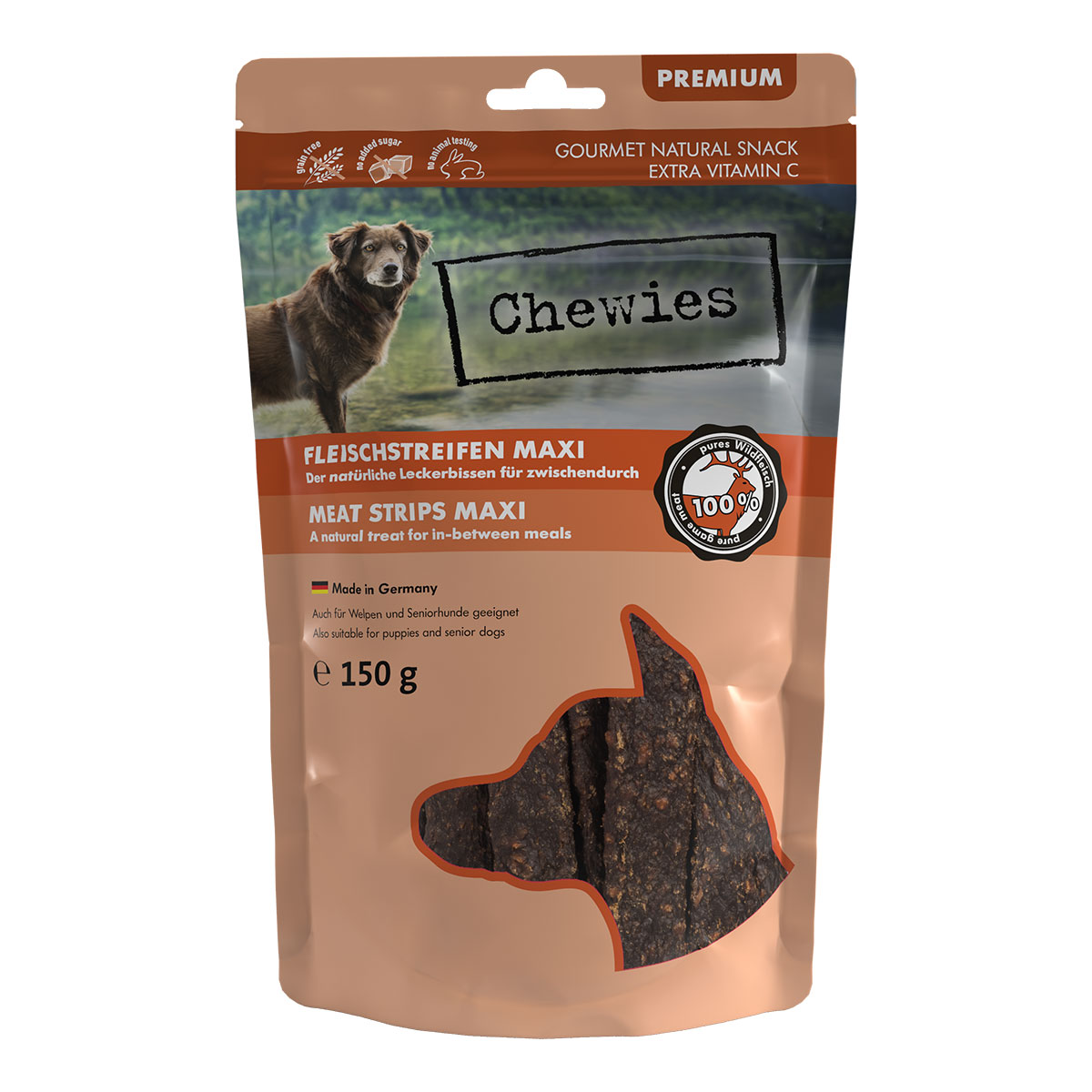 Chewies Maxi Wild proužky masa 2 × 150 g