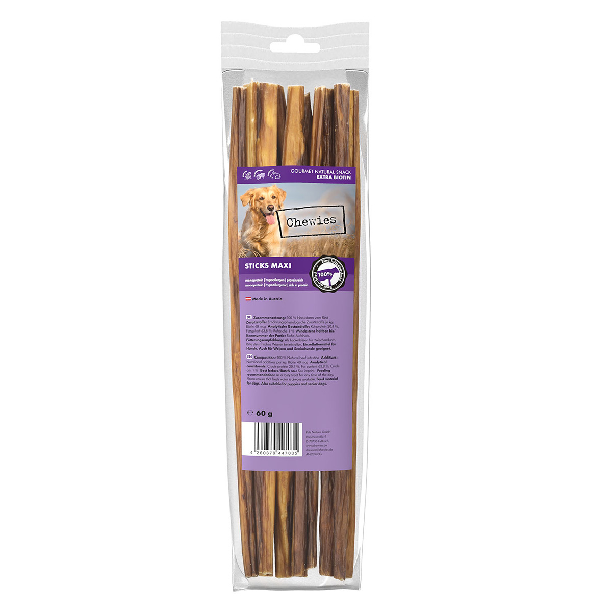 Levně Chewies Sticks Maxi hovězí maso 3 × 60 g