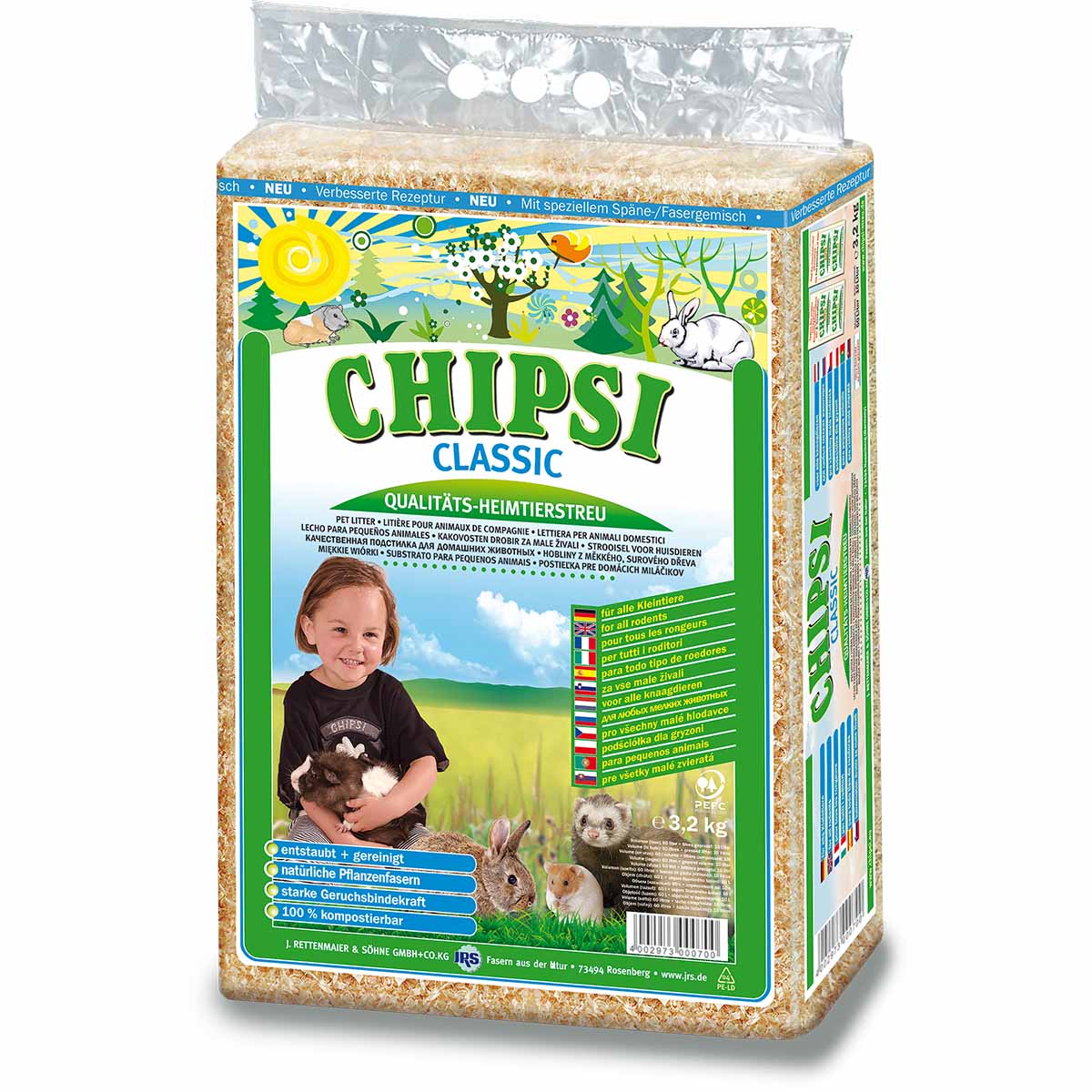 Chipsi Classic podestýlka pro domácí zvířata 60 l