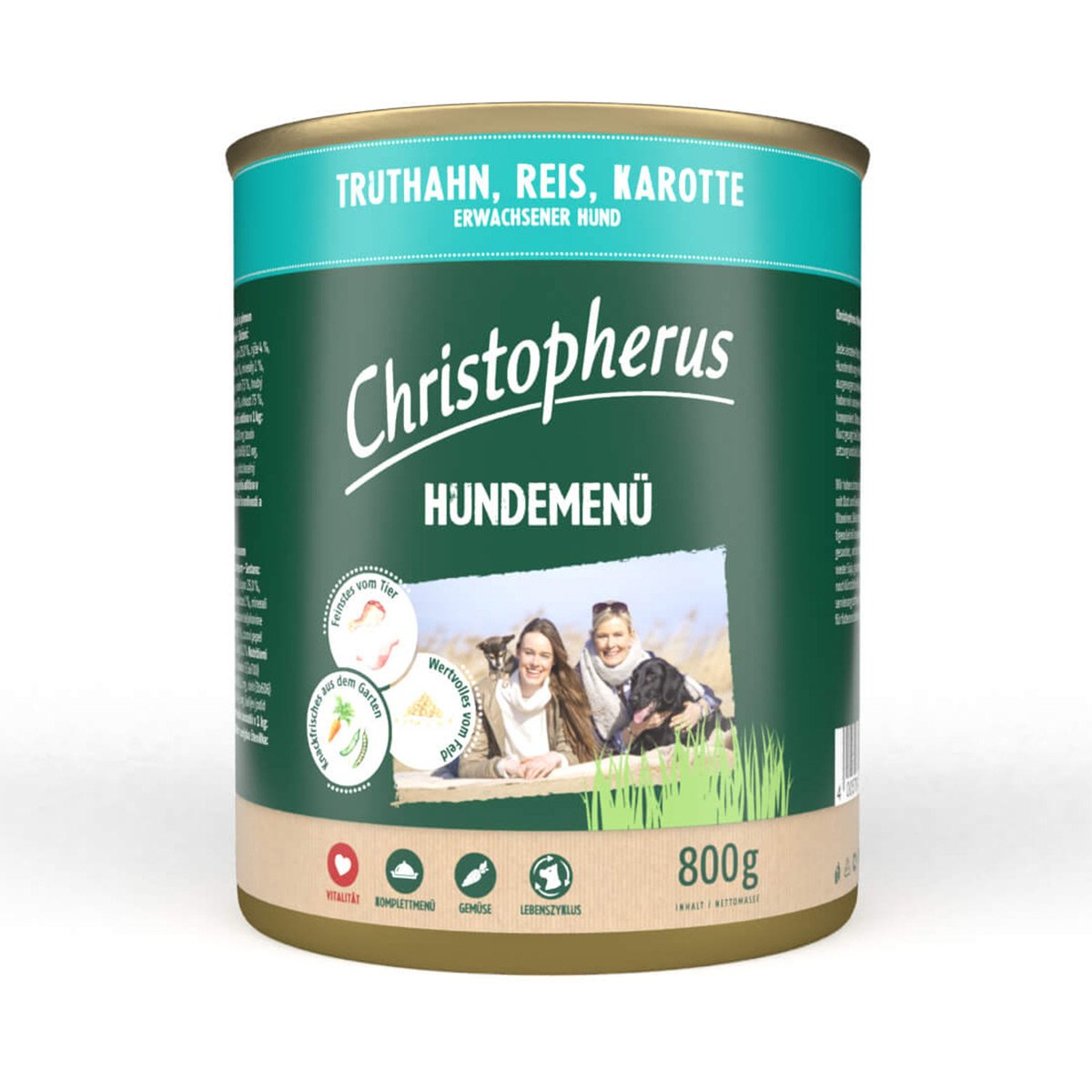 Christopherus krmivo pro psy krocan s rýží a mrkví 12 × 800 g