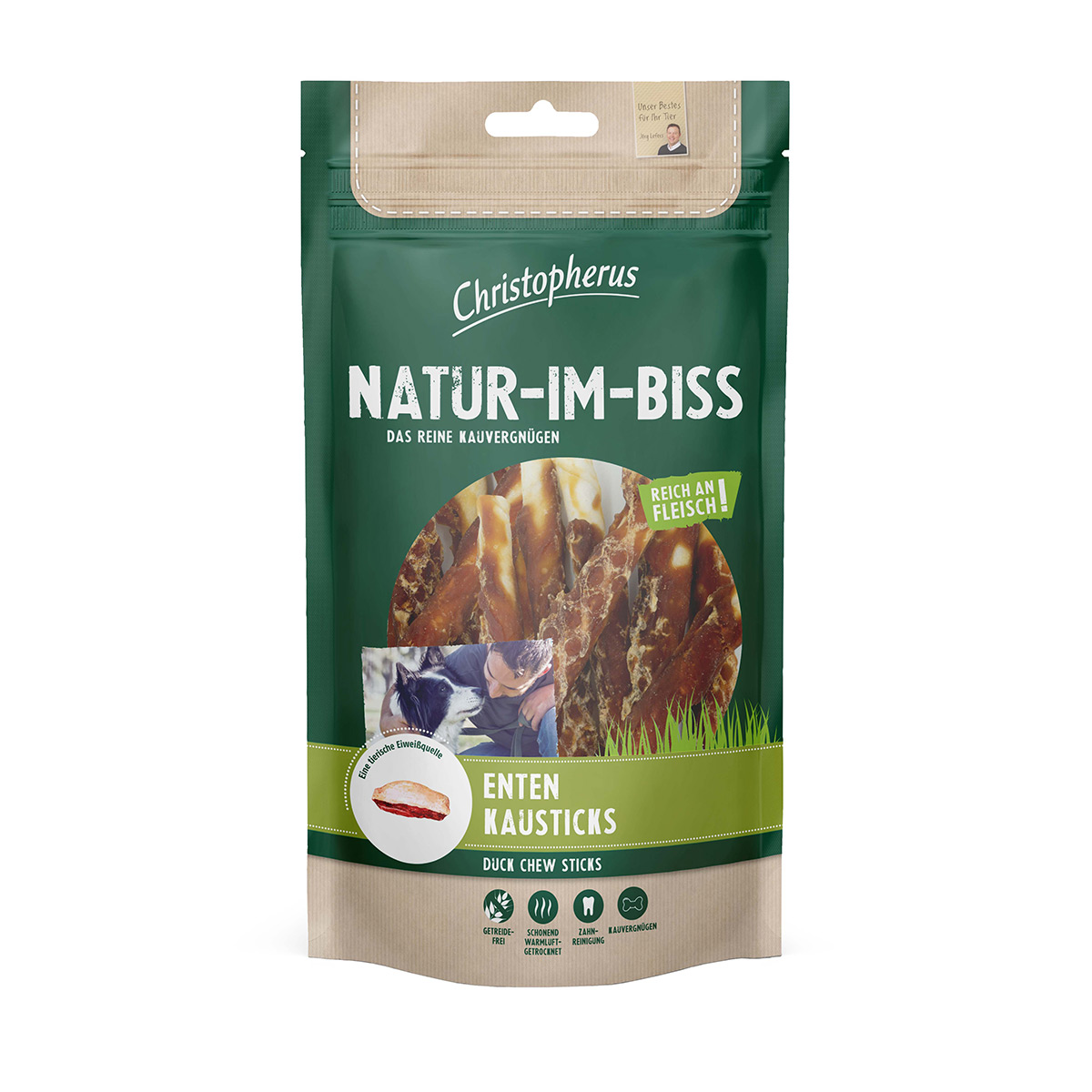 Levně Christopherus – Natur-Im-Biss žvýkací tyčinky z kachny 3 × 70 g