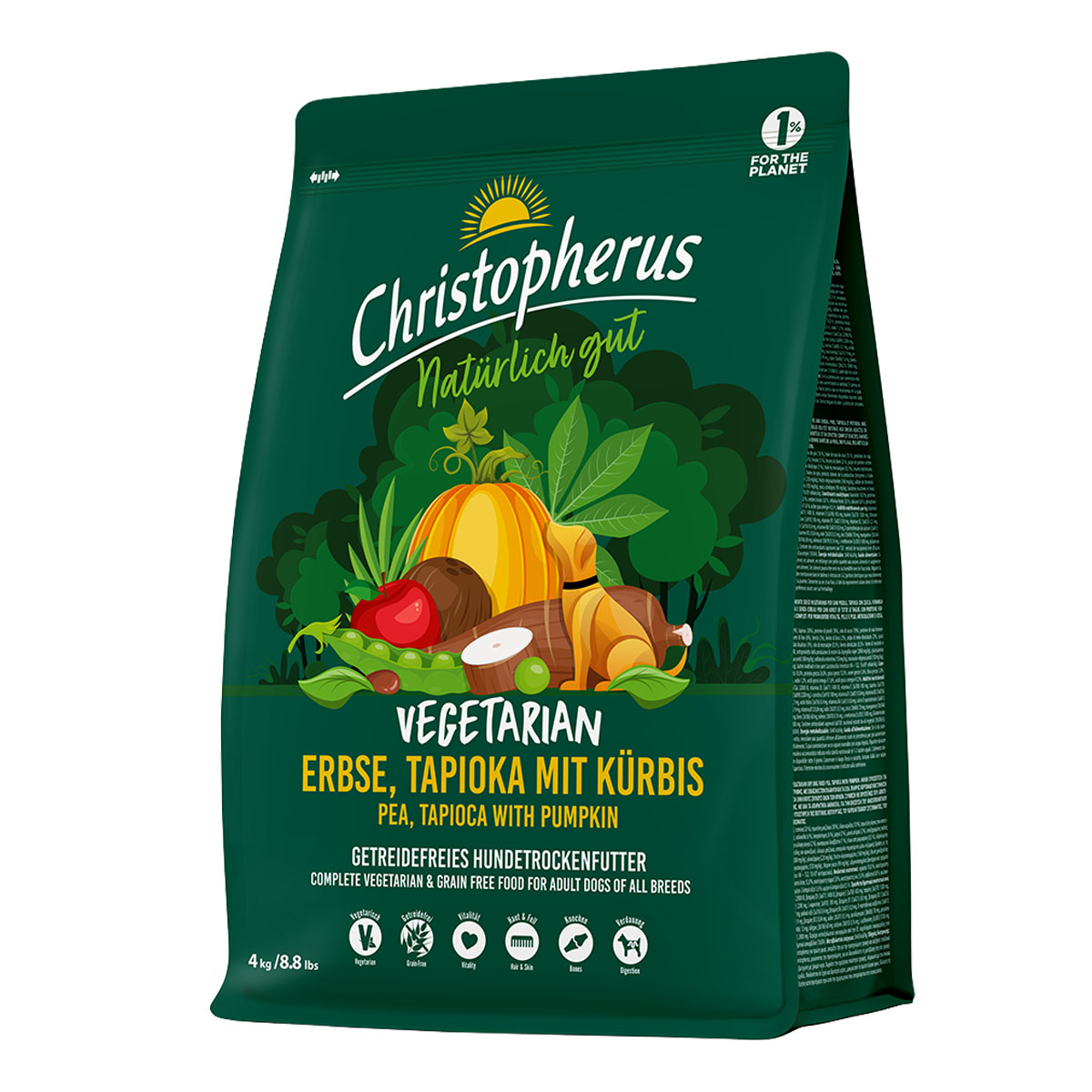 Levně Christopherus Vegetarian – hrášek, tapioka s dýní 4 kg
