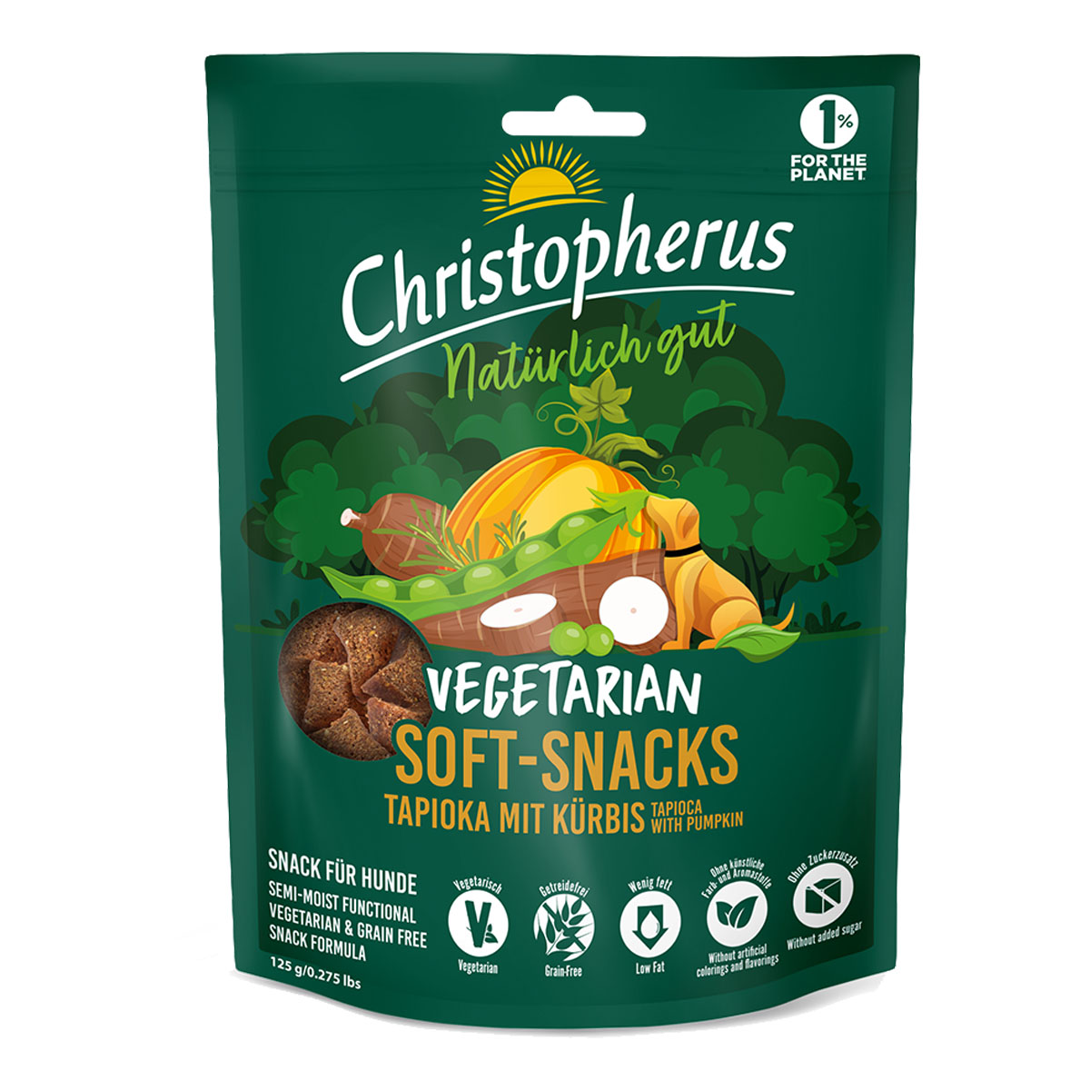Levně Christopherus Vegetarian – Soft Snack – tapioka s dýní 125 g