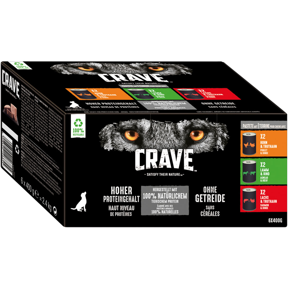 Levně CRAVE paštika pro dospělé Multipack 6x400g