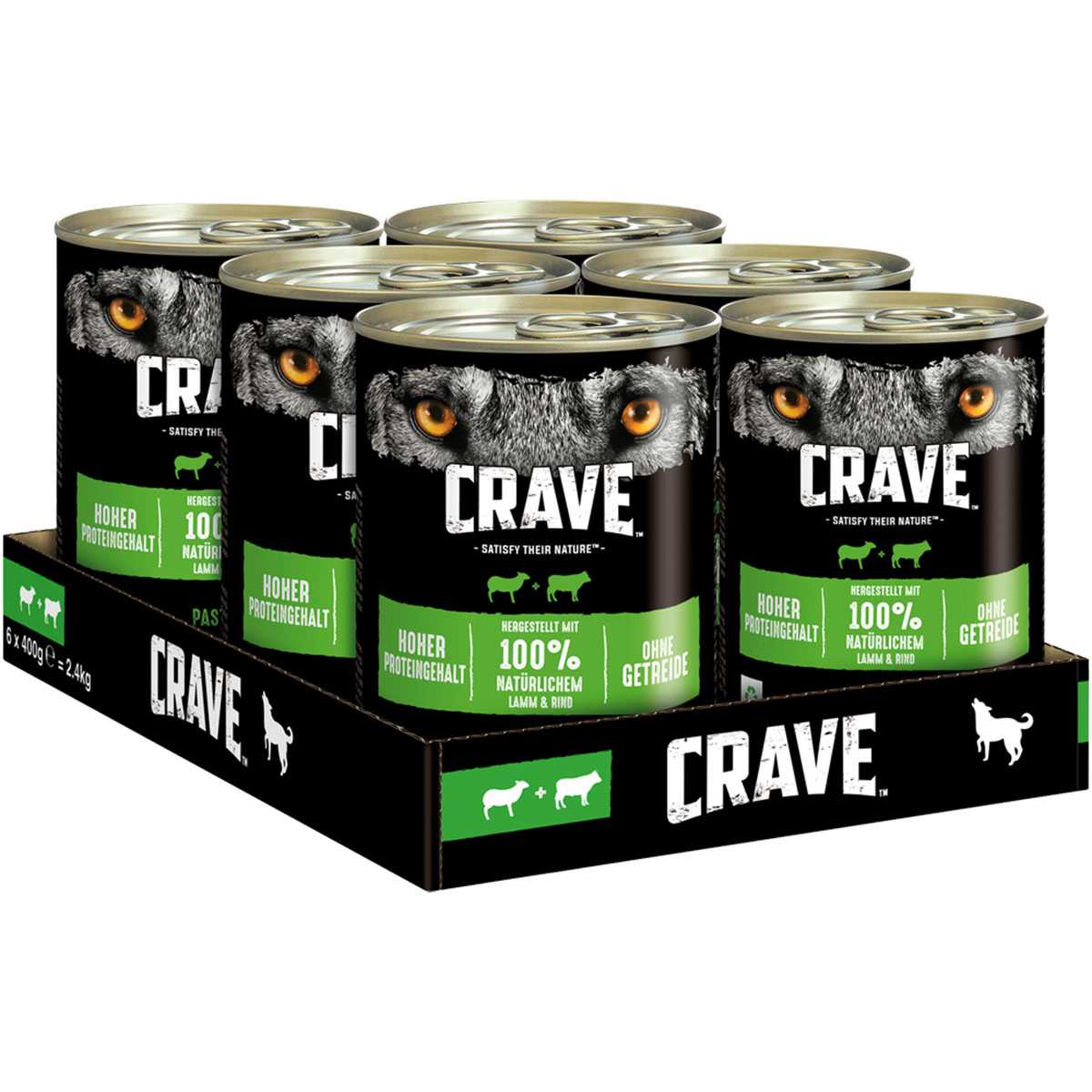 Levně Crave Adult jehněčí a hovězí maso 12 × 400 g