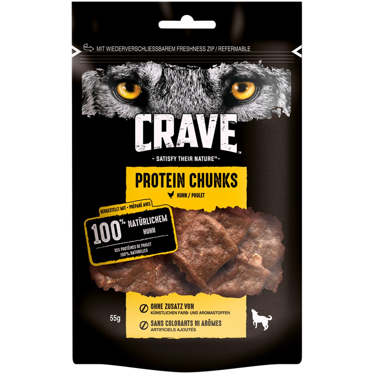 Levně CRAVE proteinové kousky s kuřecím masem 3× 55 g