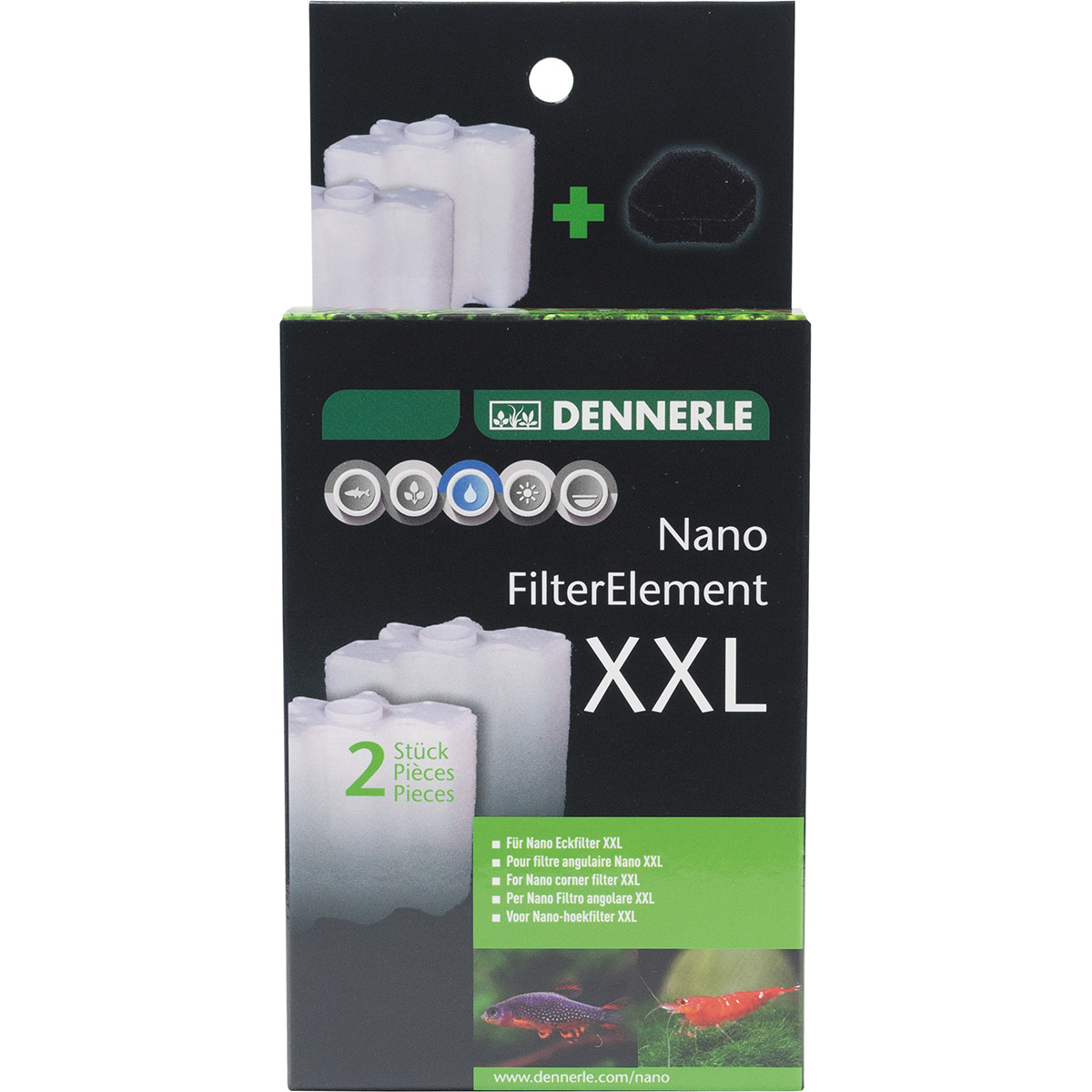 Dennerle Nano filtrační vložka XXL, 2 ks