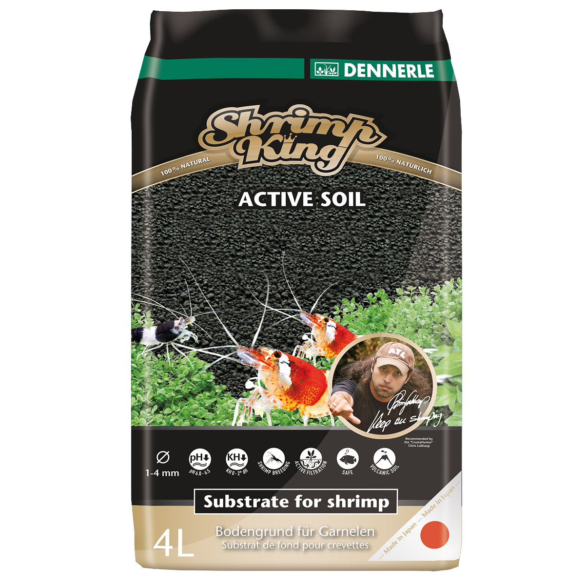 Dennerle Shrimp King substrát Active Soil 4 l