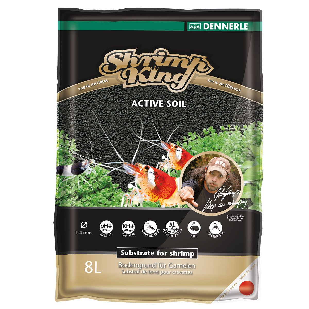Dennerle Shrimp King substrát Active Soil 8 l