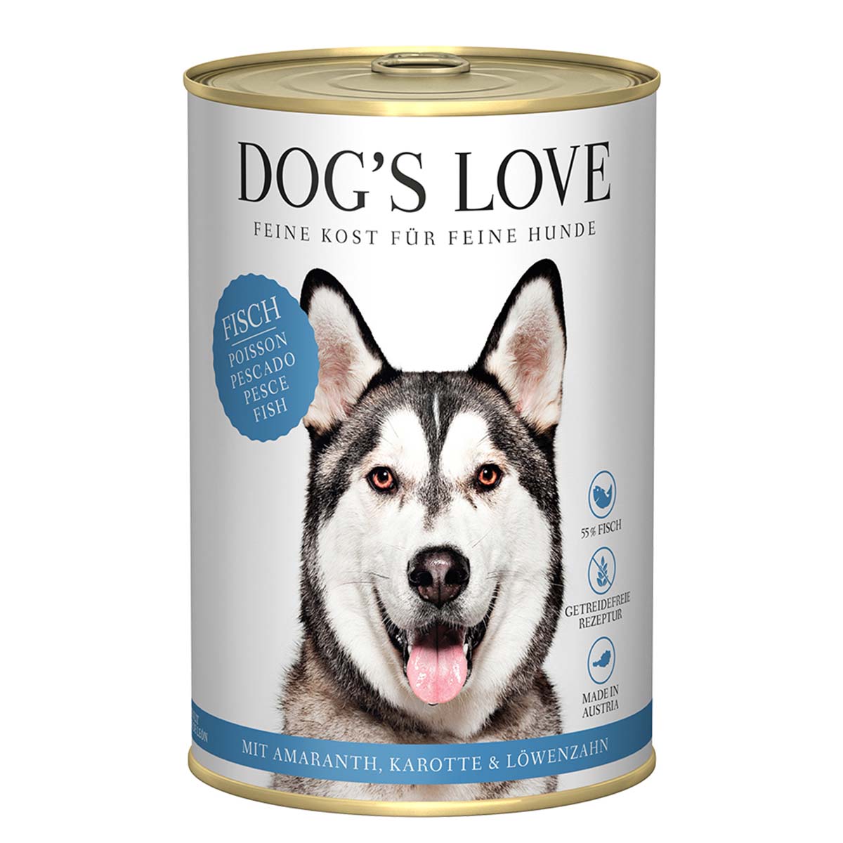 Dog's Love Classic Fisch mit Amaranth, Karotte und Löwenzahn
