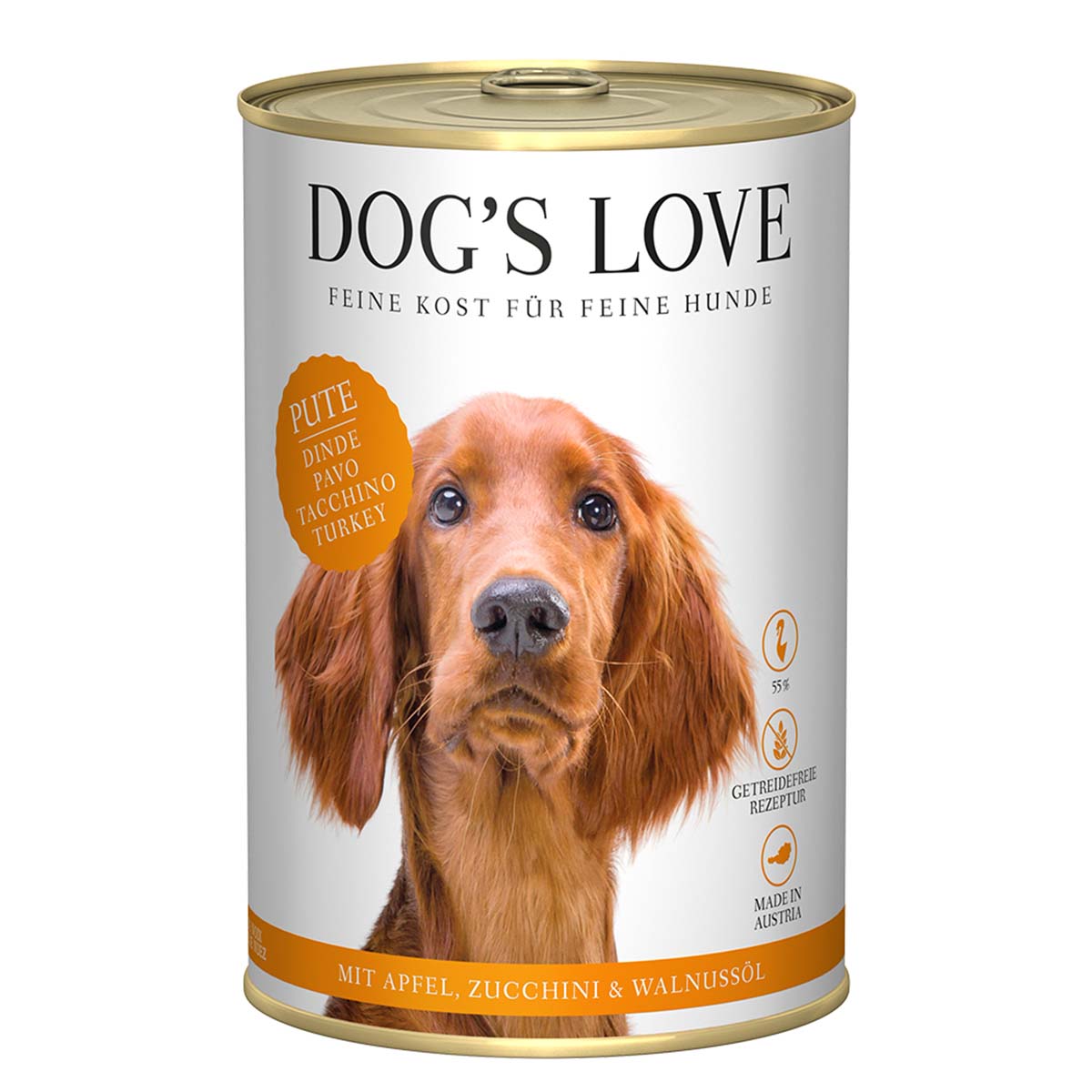 Dog's Love Classic Pute mit Apfel, Zucchini und Walnussöl