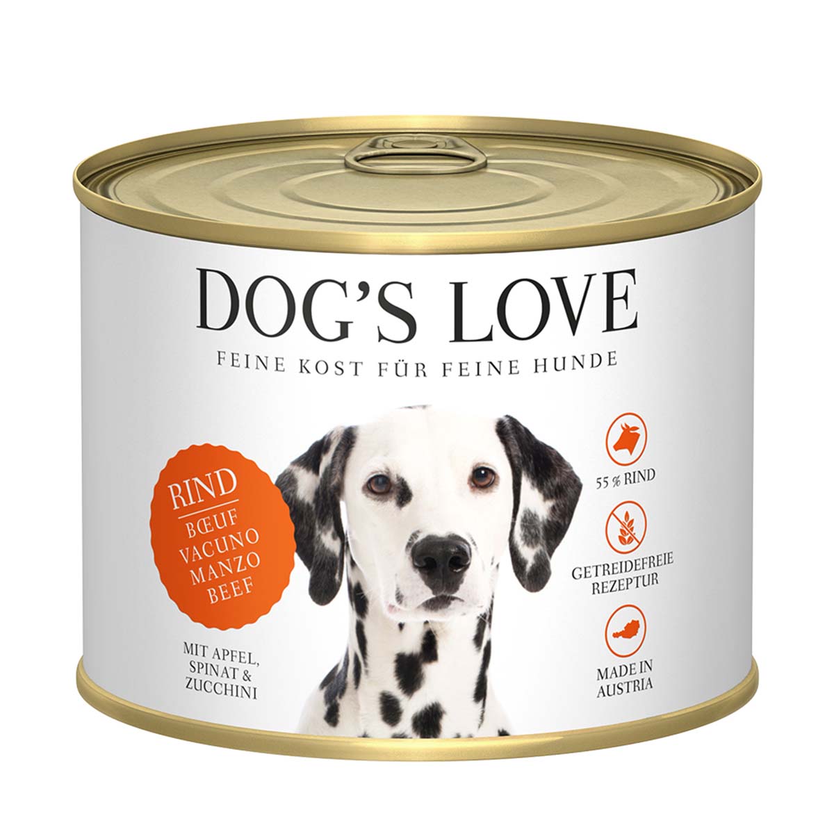 Dog's Love Classic Rind mit Apfel, Spinat und Zucchini
