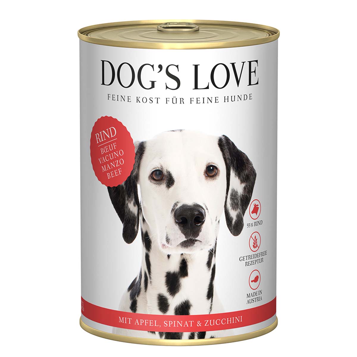 Dog's Love Classic Rind mit Apfel, Spinat und Zucchini