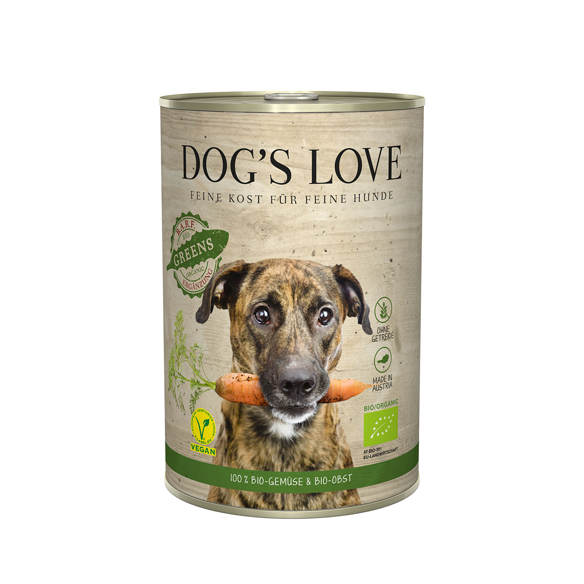 Levně Dog's Love Bio Gartenernte Vegan se zeleninou a ovocem 6 × 400 g