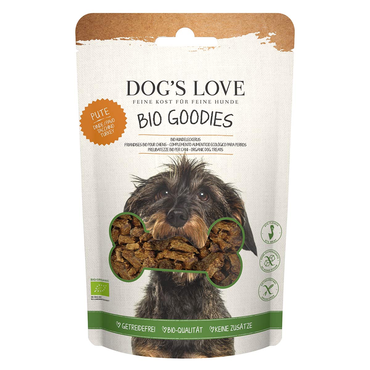 Dog's Love Goodies Bio krůtí maso, 150 g