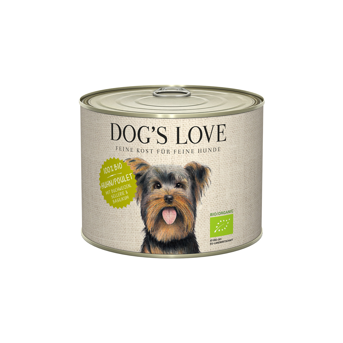 Dog's Love Bio kuřecí maso s pohankou, celerem a bazalkou 6 × 200 g