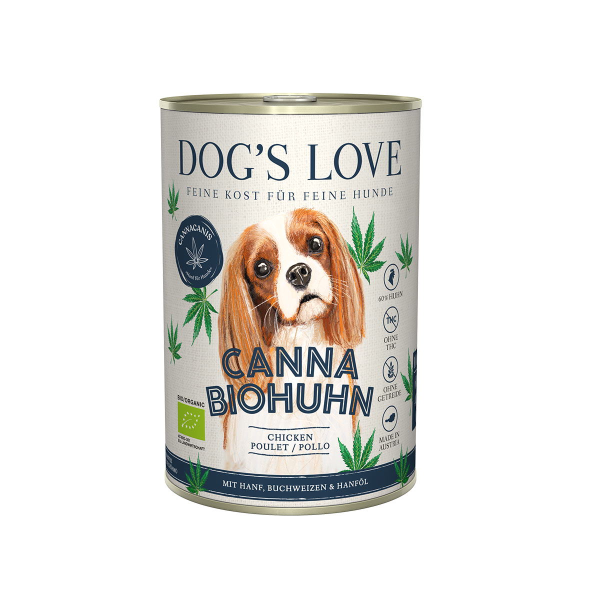 DOG'S LOVE Canna BIO kuře s konopím 6 × 400 g