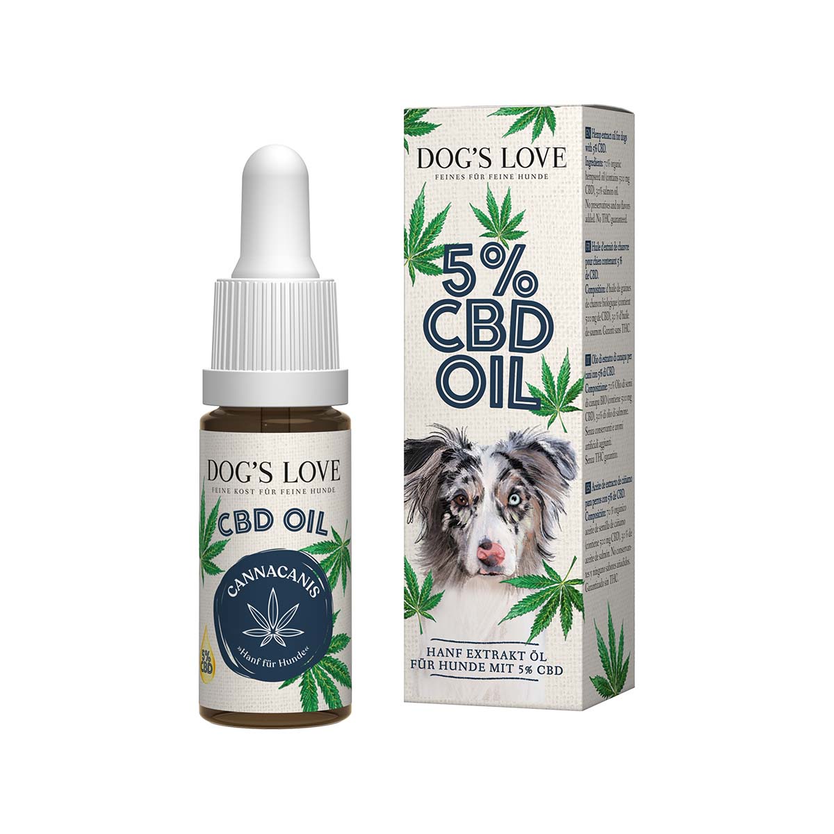 DOG'S LOVE Canna CBD olej, 5 %, 10 ml