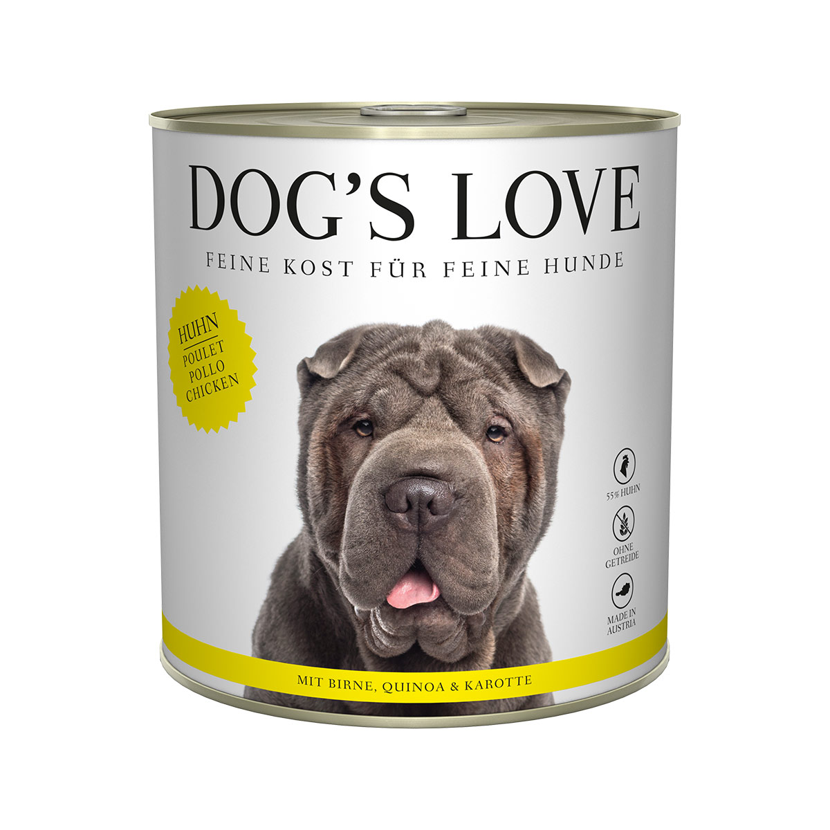 Dog's Love Classic kuřecí maso s hruškou, quinoou a mrkví 12x800g