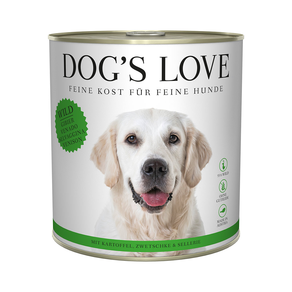 Dog's Love Classic zvěřina s bramborami, švestkami a celerem 6 × 800 g