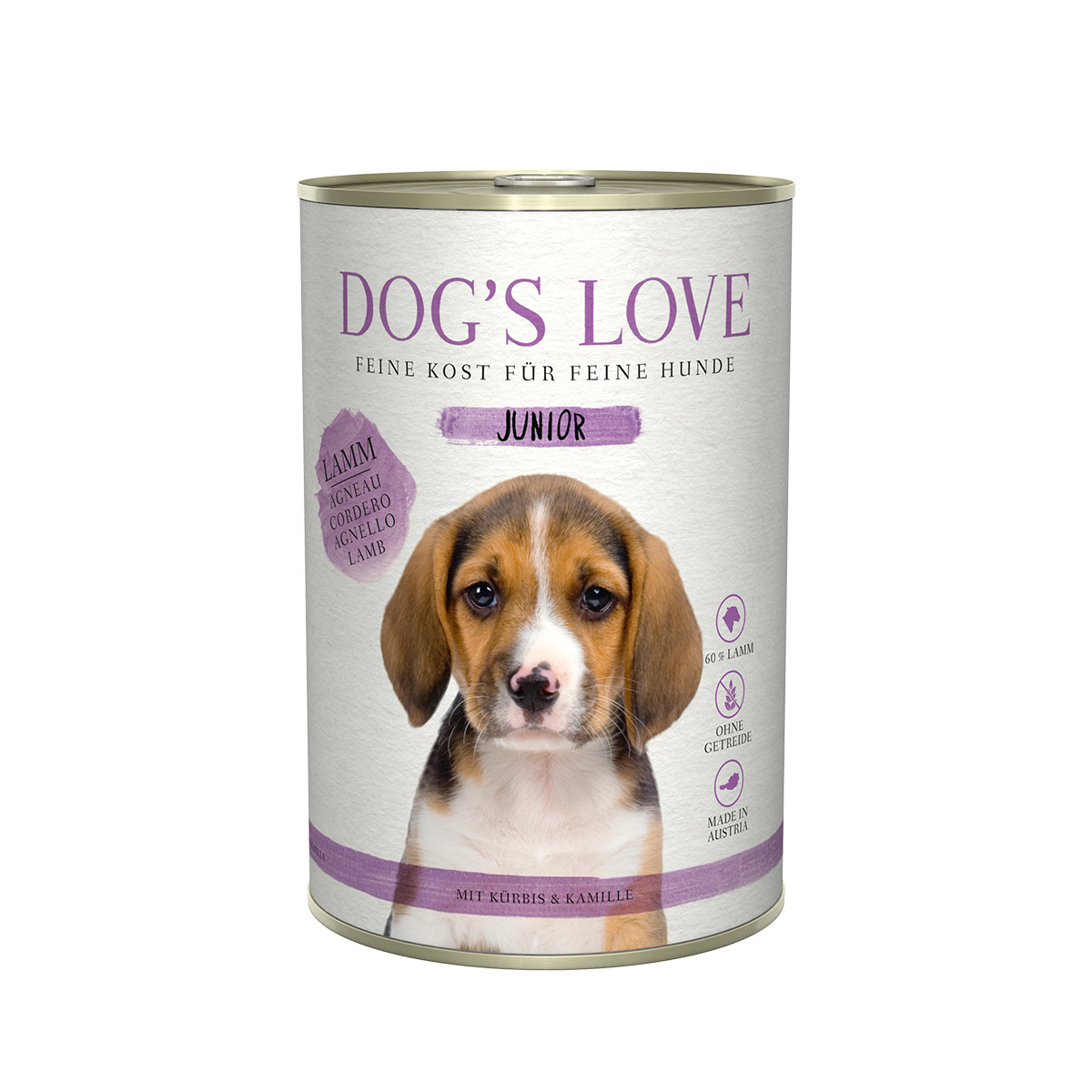 Dog's Love Junior jehněčí maso se špenátem a heřmánkem 6 × 400 g