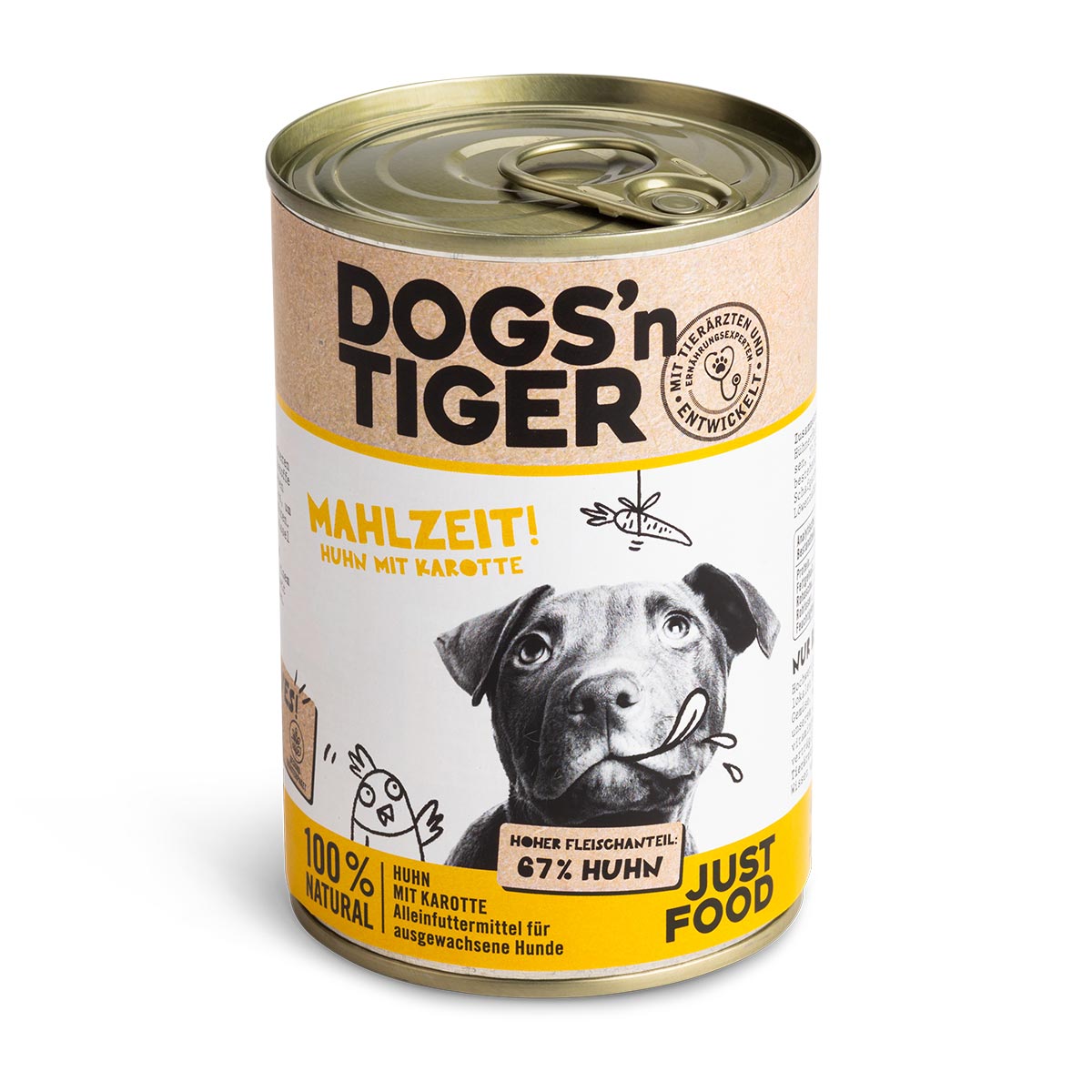 Levně Dogs'n Tiger Mahlzeit! kuře s mrkví 6 × 400 g