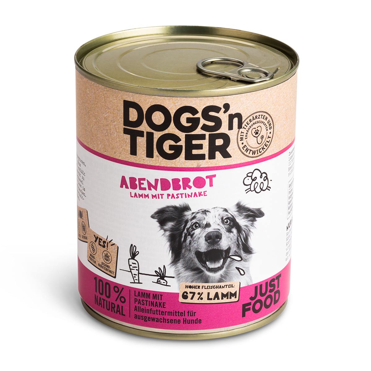 Dogs'n Tiger Abendbrot jehněčí s pastinákem 6 × 800 g